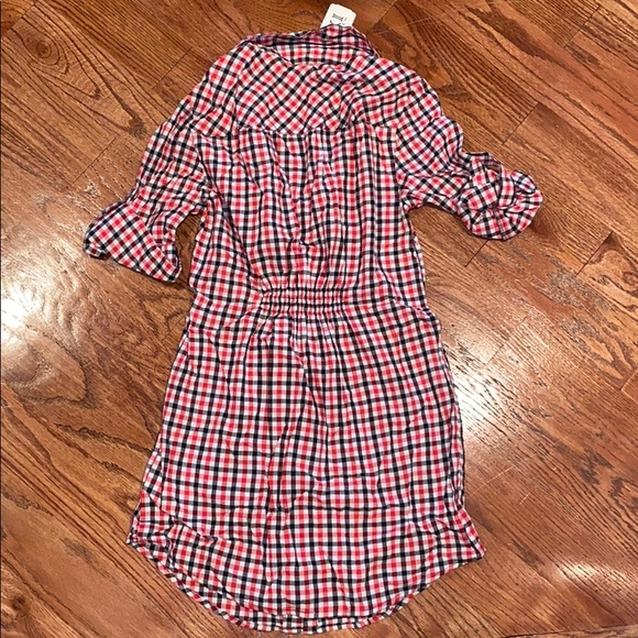Forever 21 Red/Black/White Plaid Tunic Top - Picture 2 of 4